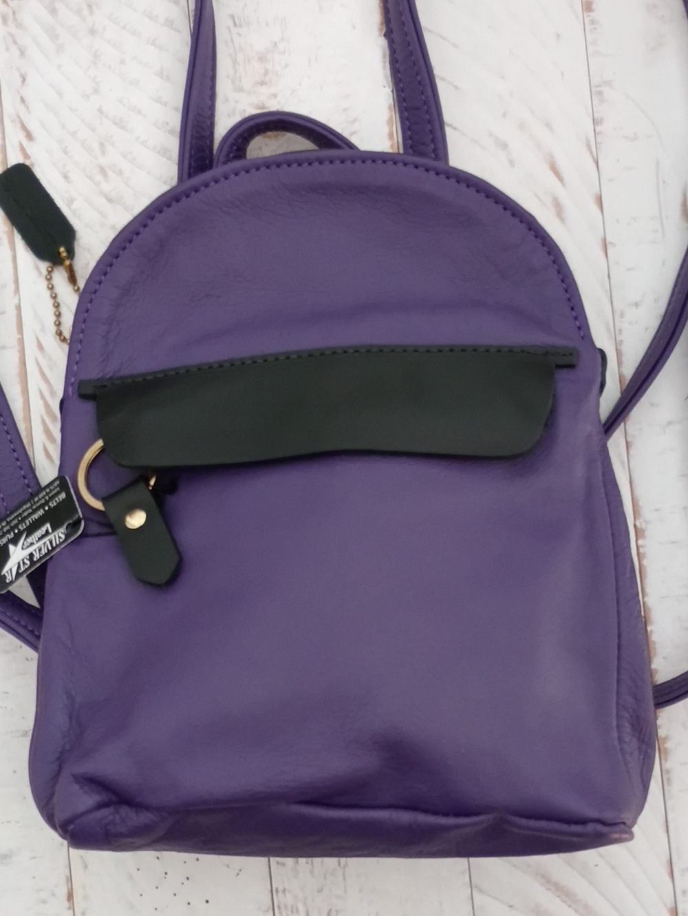 NWT Silver Star Leather Amish Handcrafter Supple Leather Purple